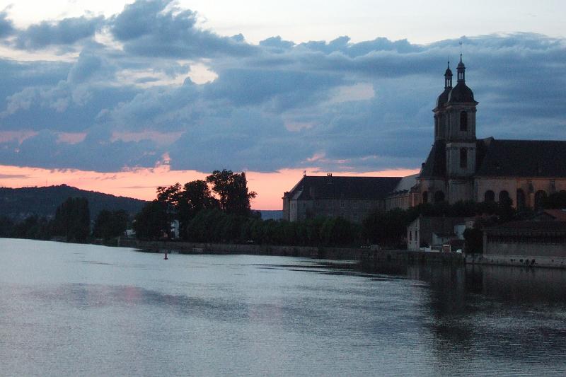 3-8-13 Pont-a-Mousson.JPG - Abendstimmung mit Mosel und ..